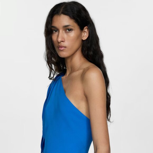Blue Asymmetrical Dress from Mango - Picture 2 of 5
